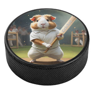 Disco De Hockey Cerdo guineano jugando al cricket,