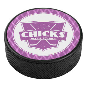 Disco De Hockey Chicas con polla de hockey sobre hielo