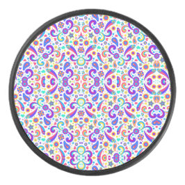 Disco De Hockey Circular item with a vibrant, symmetrical purple