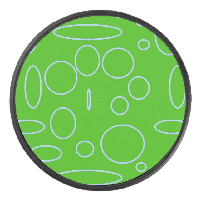 Disco De Hockey Círculos verdes (Anverso)