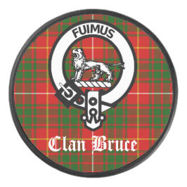 Disco De Hockey Clan Bruce Escudo Tartan Personalizado
