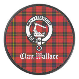 Disco De Hockey Clan Wallace Escudo Badge y Tartán