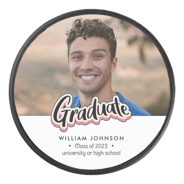 Disco De Hockey Clase de Invitación de graduación de 2023 (Anverso)