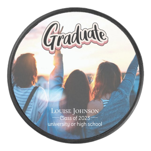 Disco De Hockey Clase de Invitación de graduación de 2023 (Anverso)