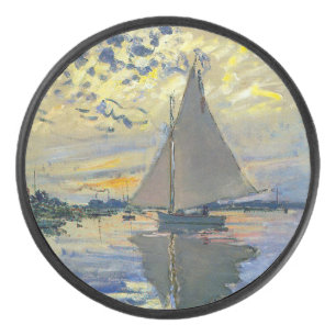 Disco De Hockey Claude Monet - Barco de vela en Le Petit-Gennevill