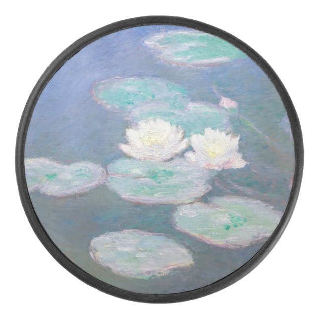 Disco De Hockey Claude Monet - Lilies de agua, efecto nocturno (Anverso)