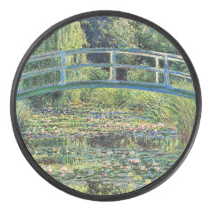 Disco De Hockey Claude Monet - Water Lily Pond y Puente Japanés