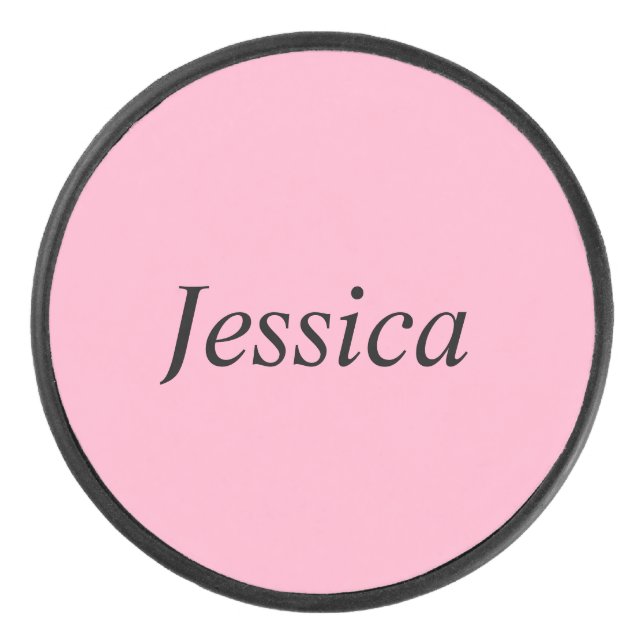 Disco De Hockey Clavel divertido rosa (Anverso)