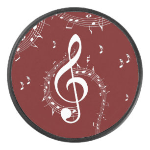 Disco De Hockey Climactic G Clef Music Red