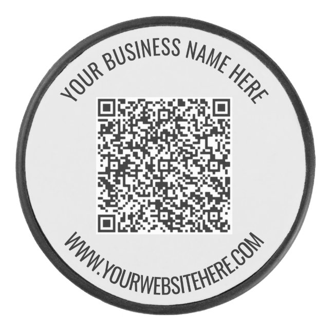 Disco De Hockey Código QR y texto Personalizado Profesional Person (Anverso)