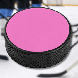 Disco De Hockey Color sólido neón rosado | Clásica