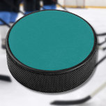 Disco De Hockey Color sólido verde azulado | Clásica | Elegante<br><div class="desc">Color sólido verde azulado | Clásica | Elegante | Trendy | Elegante | Regalo</div>