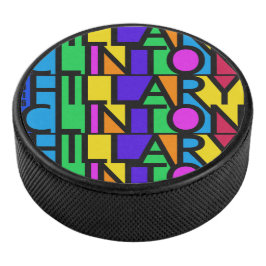 Disco De Hockey Colorida polla de hockey Hillary Clinton 2016