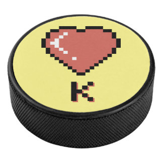 Disco De Hockey contorno negro de Heart King