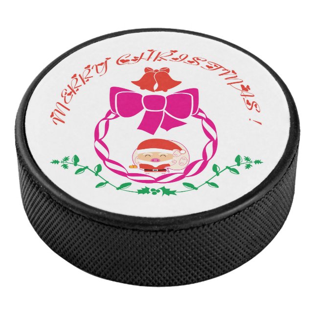 Disco De Hockey corona de Navidad (3/4)