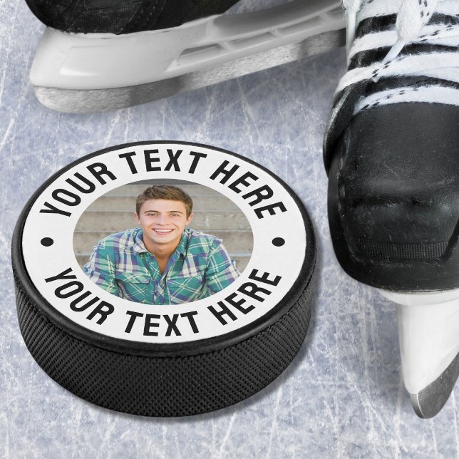 Disco De Hockey Crea tu Propia Foto (Create your Own Photo Hockey Puck)