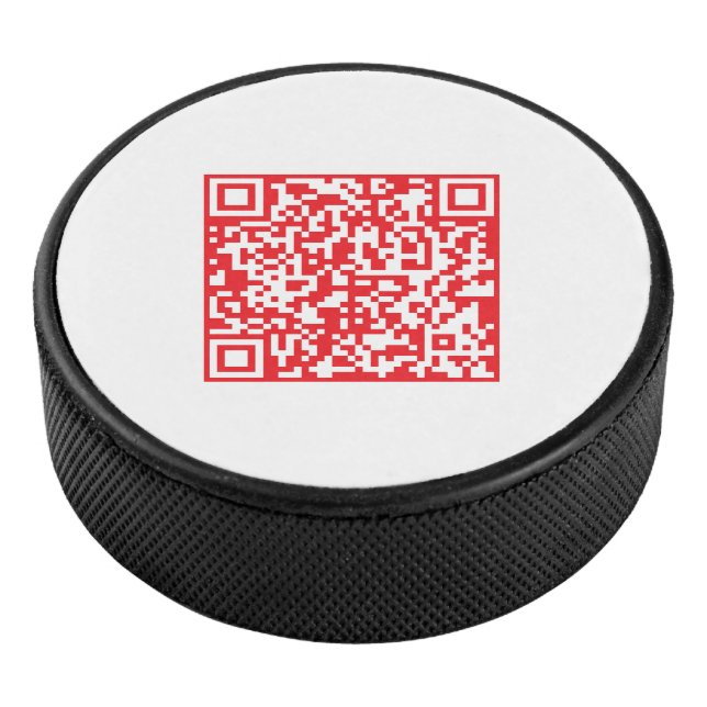 Disco De Hockey Crear un código QR rojo analizable (modificable) (3/4)