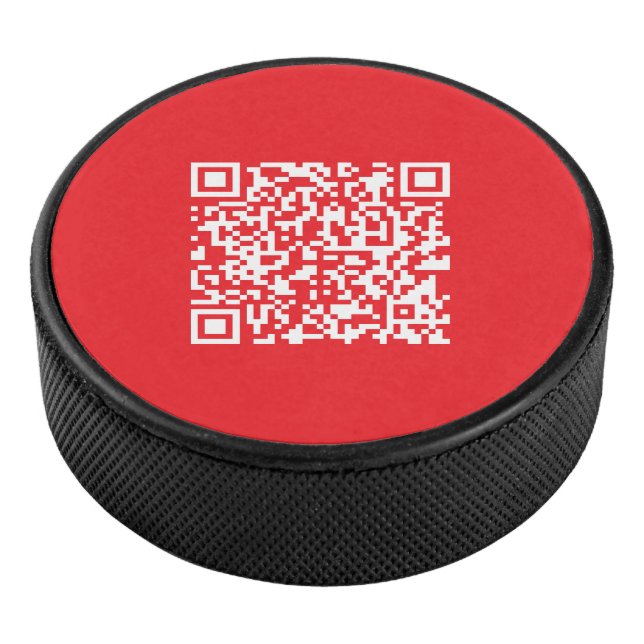 Disco De Hockey Crear un código QR rojo analizable (modificable) (3/4)