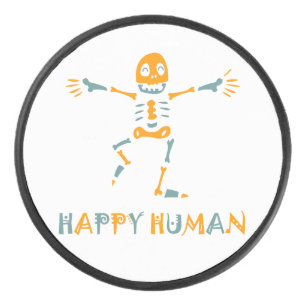 Disco De Hockey Cubierta cerámica humana feliz