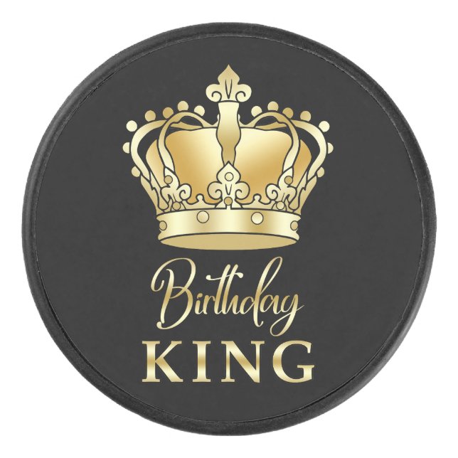 Disco De Hockey Cumpleaños King Gold Crown Royal Queen Luxury (Anverso)