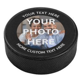 Disco De Hockey Custom One-of-a-Kind Personalized Photo & Text