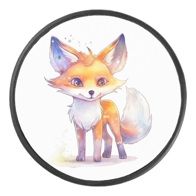 Disco De Hockey Cute Baby Fox Puck (Anverso)