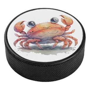 Disco De Hockey Cute Crab Puck
