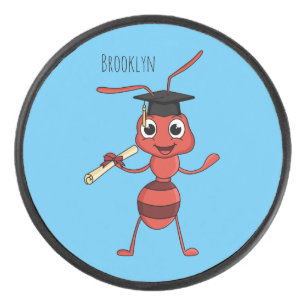 Disco De Hockey Cute happy red ant cartoon 