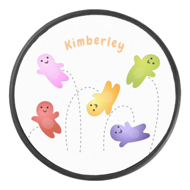 Disco De Hockey Cute jelly bebés dulces personalizado (Anverso)