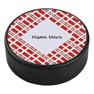 Disco De Hockey Dannebrog de Dinamarca personalizado con baldosas