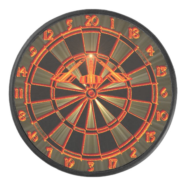 Disco De Hockey Dartboard mit Darts in die 180 Dartkunst (Anverso)