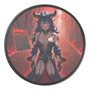 Disco De Hockey Demonio con Contacto en Encrucijada, Anime Demonio