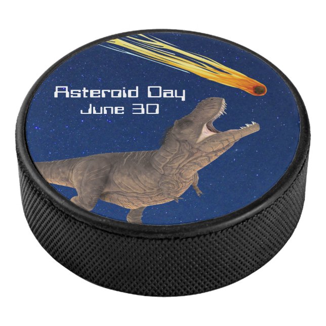 Disco De Hockey Día de los Asteroides T-Rex (3/4)