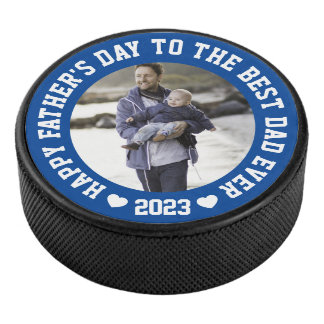 Disco De Hockey Día del padre de la foto del personalizado