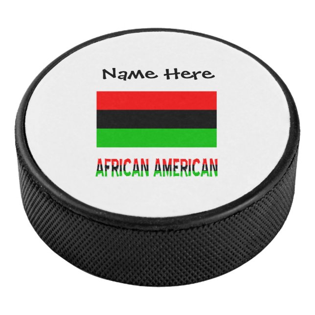 Disco De Hockey Diáspora africana o bandera estadounidense negra p (3/4)