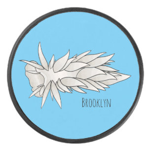 Disco De Hockey Dirona albolineata nudibranch personalizado ilustr