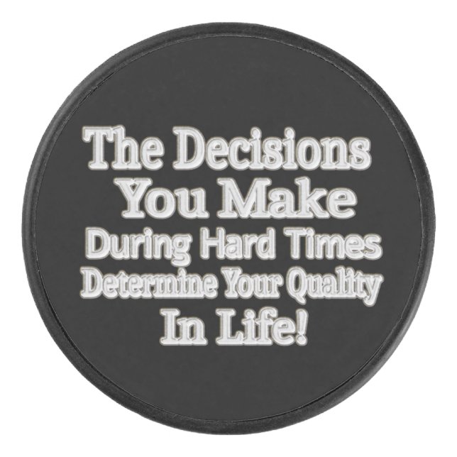 Disco De Hockey Diseño de Artesanía Cuidada "¡Su Calidad En La Vid (Anverso)