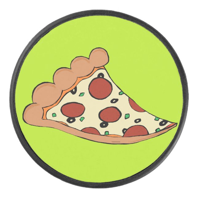 Disco De Hockey Diseño de pizzas (Anverso)
