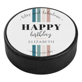 Disco De Hockey Diseño Minimalista de cumpleaños en colores pastel