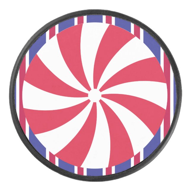 Disco De Hockey Diversión y fantasía Peppermint Candy (Anverso)