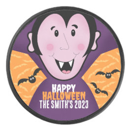 Disco De Hockey Drácula de vampiro golpea a los niños cuelgan feli