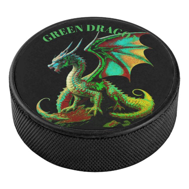 DISCO DE HOCKEY DRAGÓN VERDE (3/4)