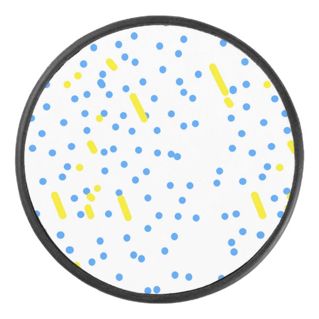 Disco De Hockey Ducha de metal de puntos azules Leonid (Anverso)