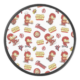 Disco De Hockey Dulce Patrón Continuo de Iron Man Chibi - Superhér