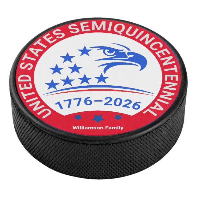 Disco De Hockey Eagle Emblem - Estados Unidos 250th Tribute (3/4)