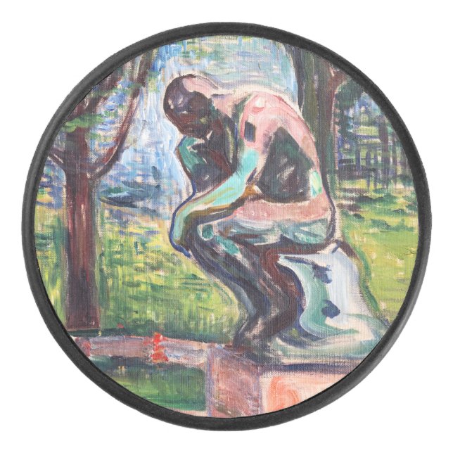 Disco De Hockey Edvard Munch - El pensador de Rodin (Anverso)