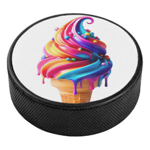 Disco De Hockey El clásico cono de helado vibrante de SlipperyJoe 