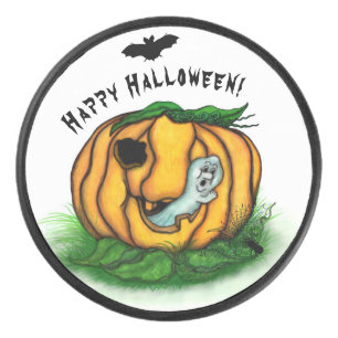 Disco De Hockey El fantasma de Halloween , Bat , Ghost y Spider