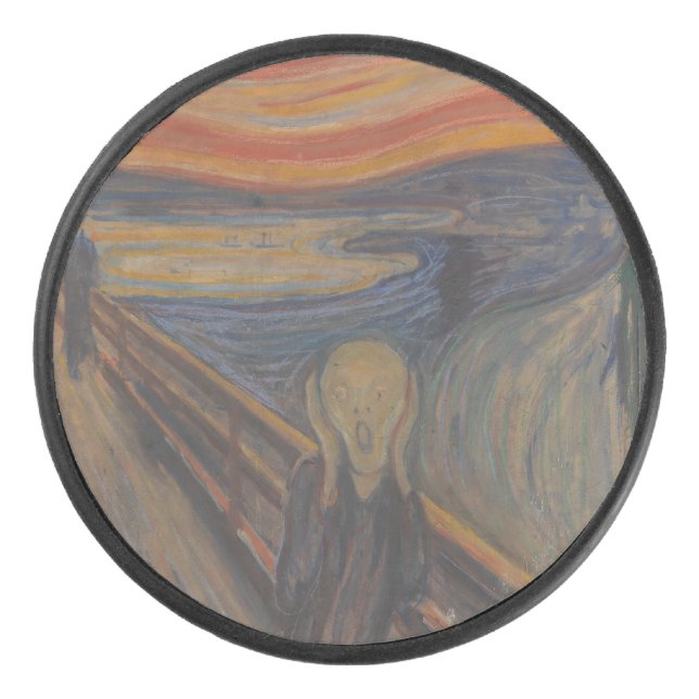 Disco De Hockey El grito de la naturaleza de Edvard Munch 1893 (Anverso)
