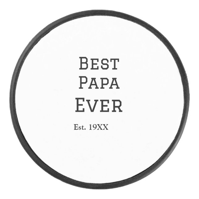 Disco De Hockey El mejor papá jamás se presentó. Añadir el nombre  (Anverso)